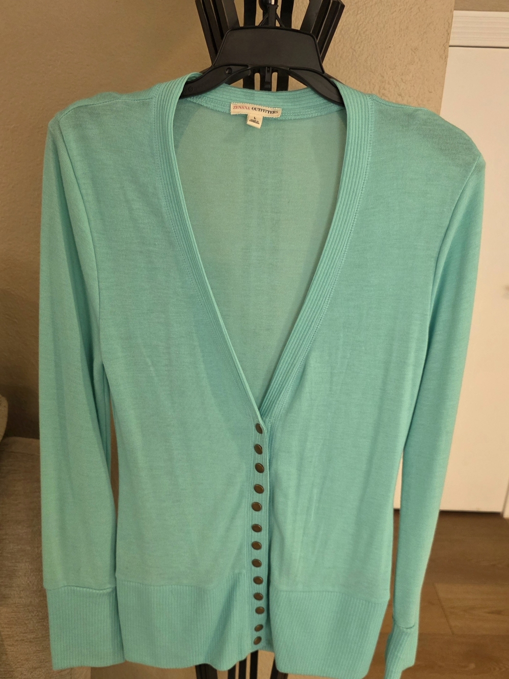 Talbots Lightweight V-Neck Cardigan in Aqua
